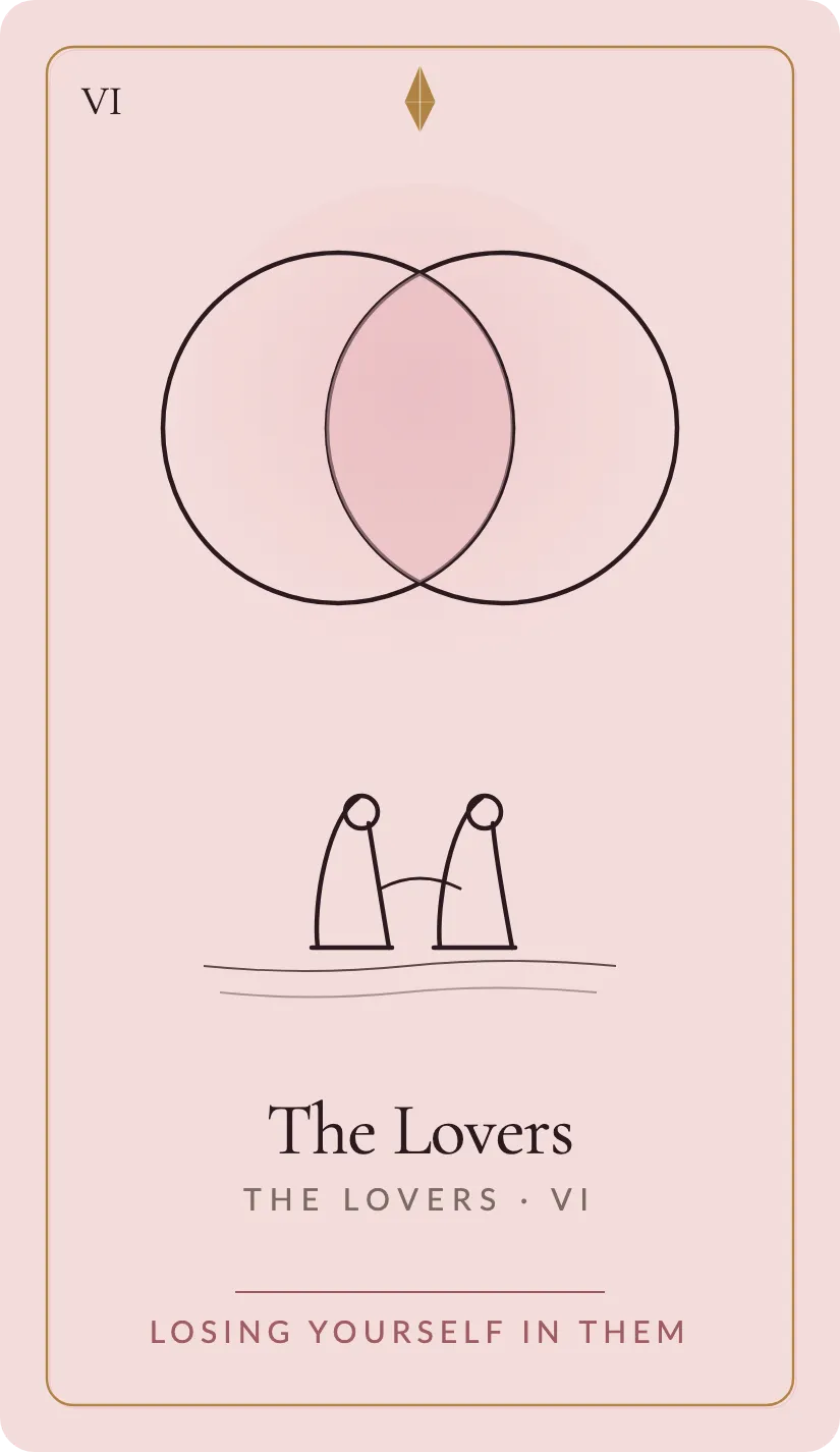The Lovers card art