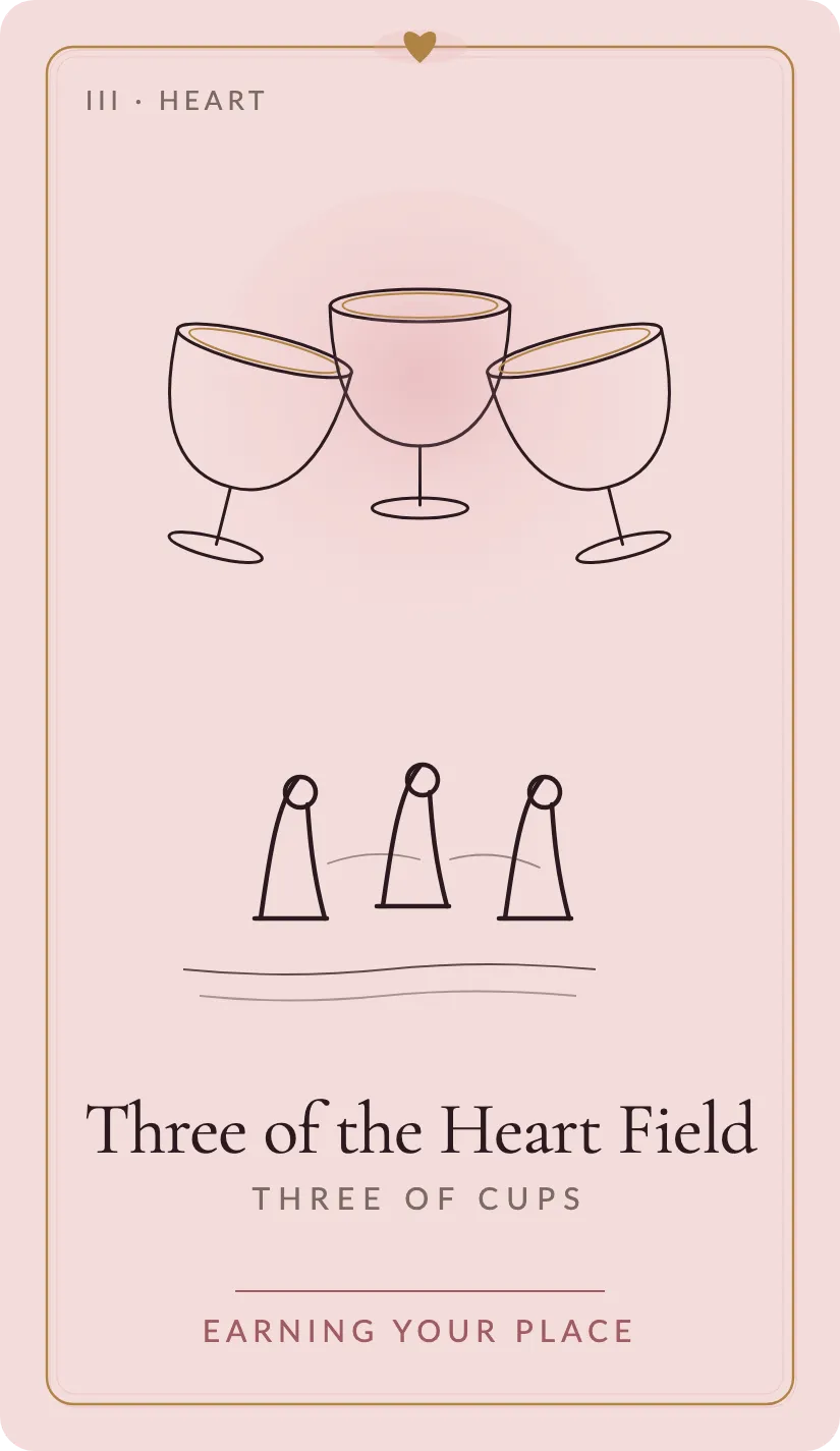 Three of the Heart Field card art