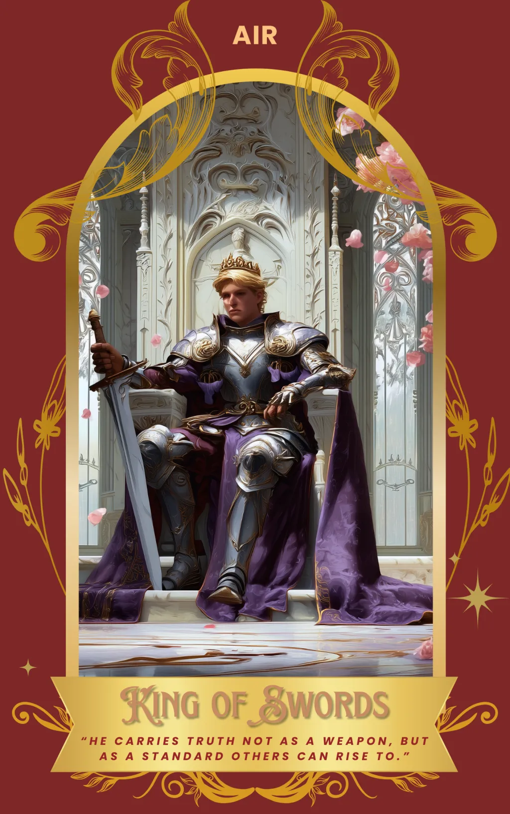 King of Swords card art