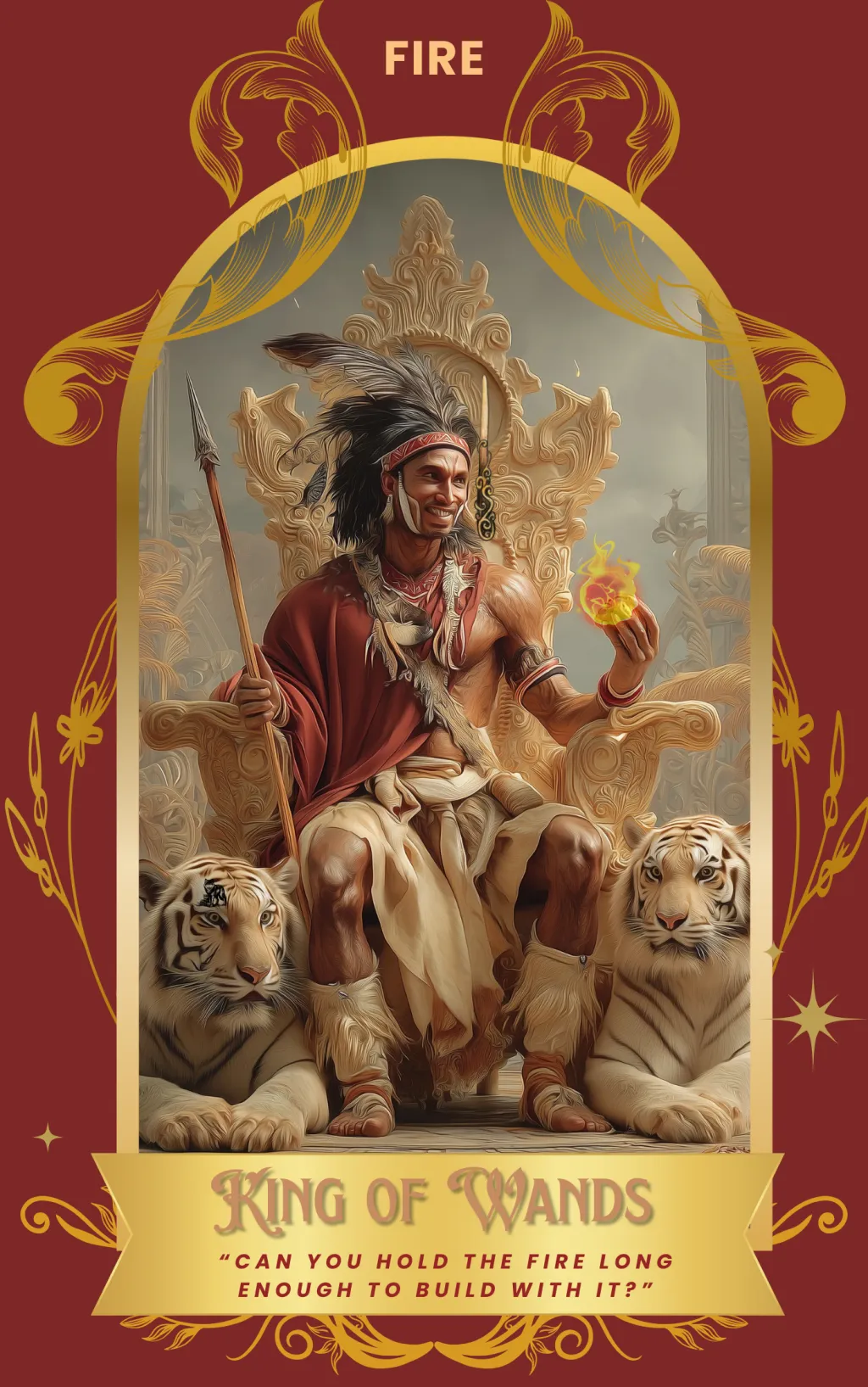 King of Wands card art