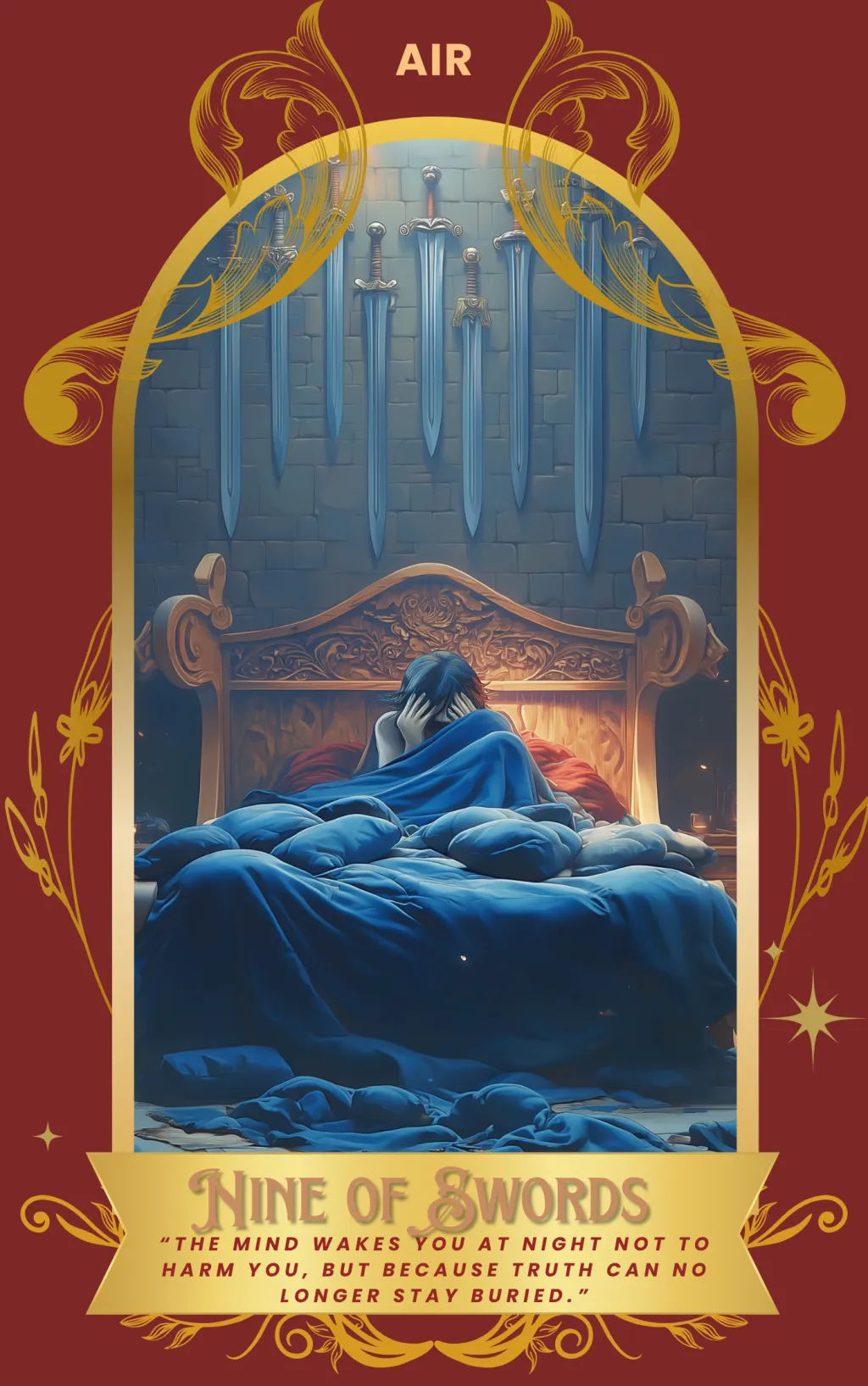 Nine of Swords card art