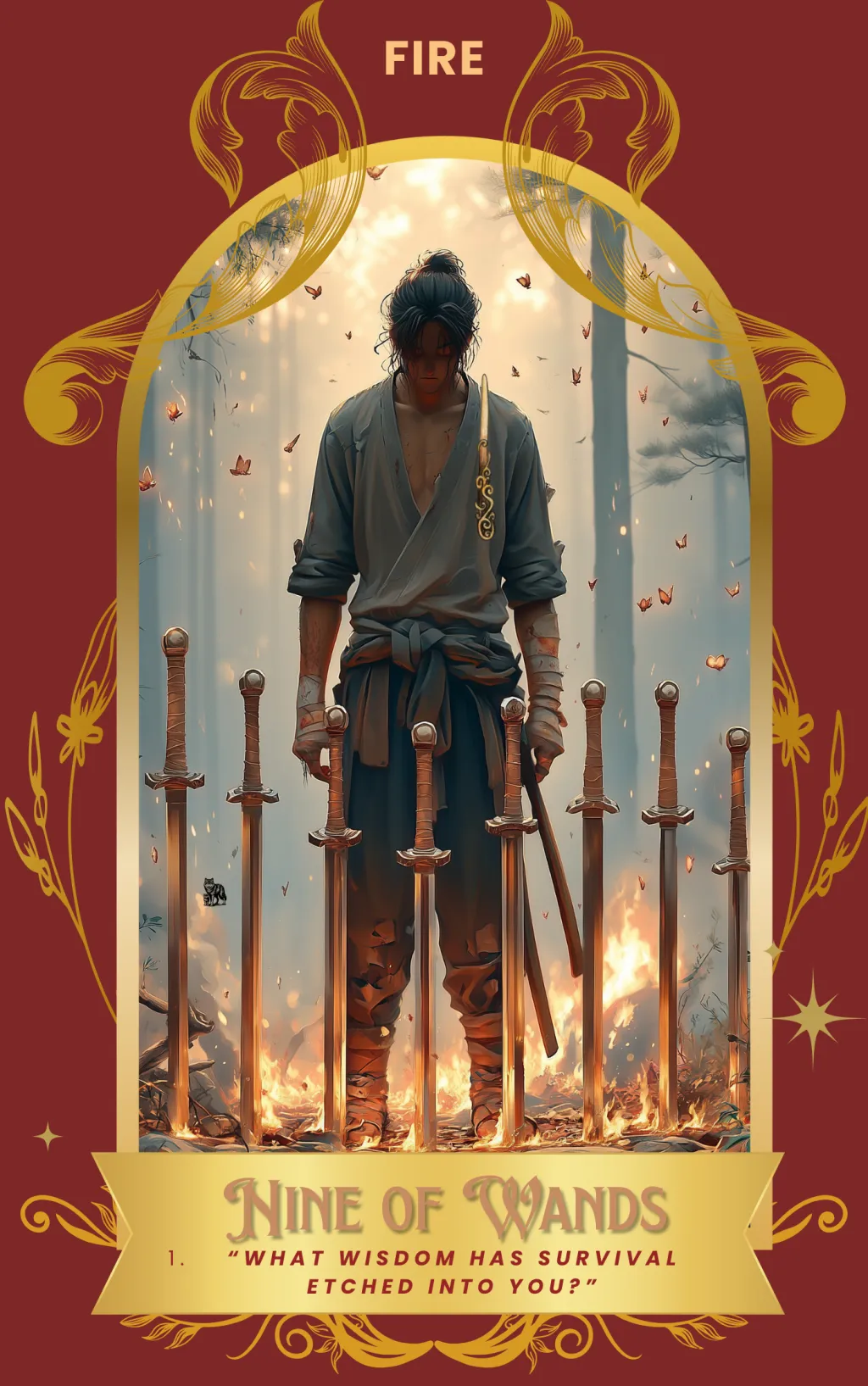 Nine of Wands card art