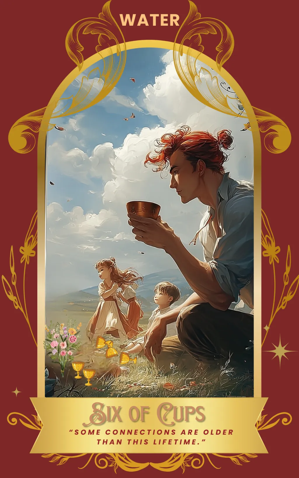 Six of Cups card art