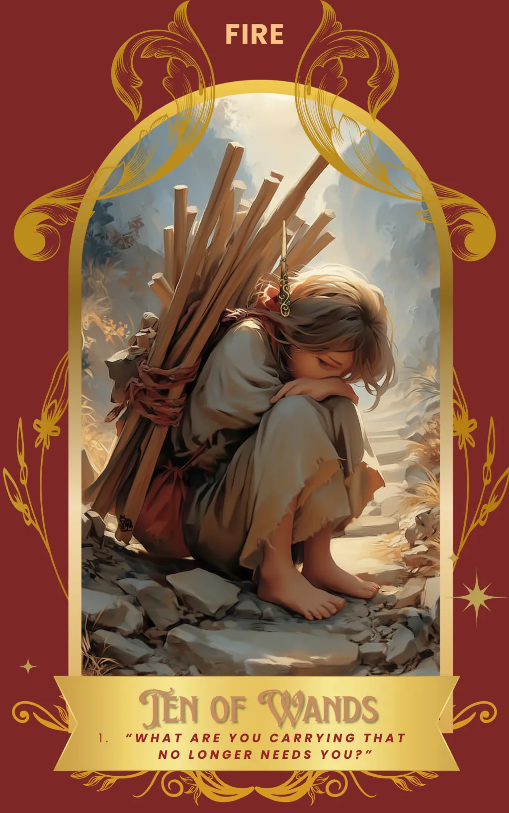 Ten of Wands card art