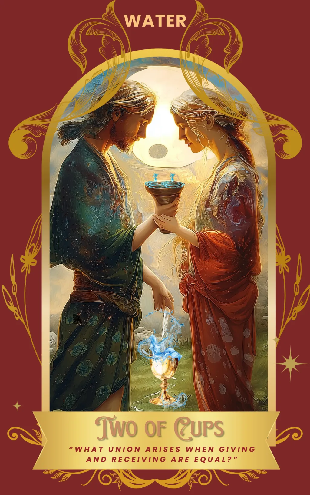 Two of Cups card art
