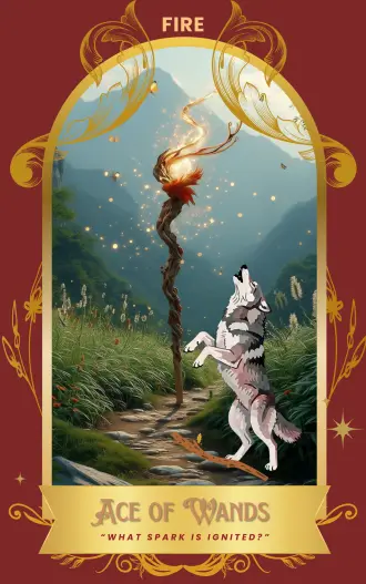 Ace of Wands card art