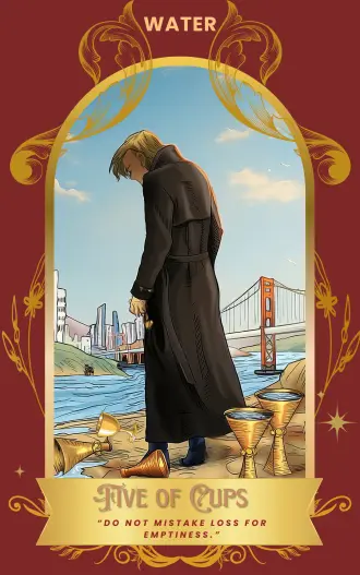 Five of Cups card art