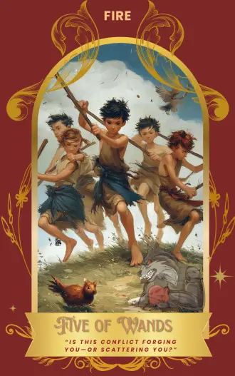 Five of Wands card art