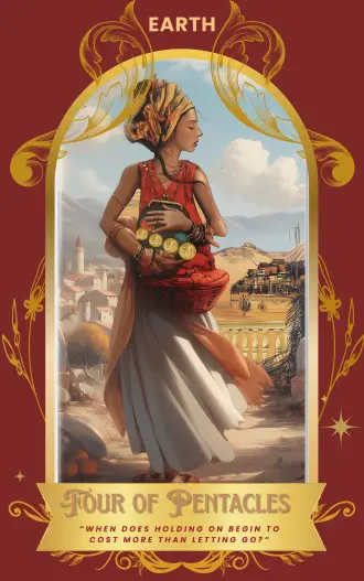 Four of Pentacles card art
