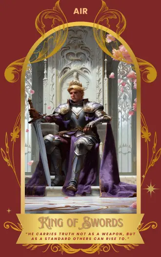 King of Swords card art