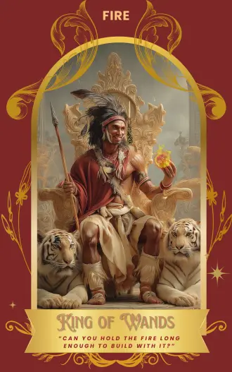 King of Wands card art