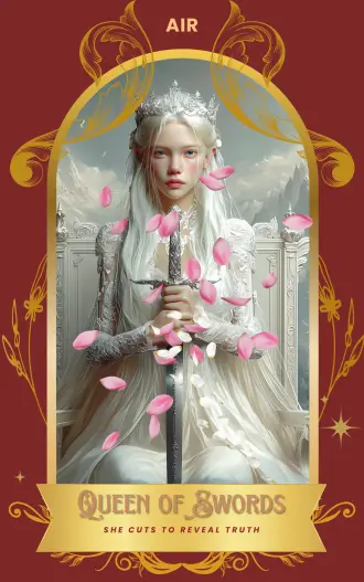 Queen of Swords card art