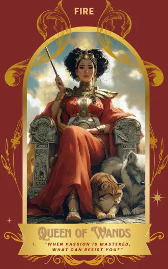 Queen of Wands card art