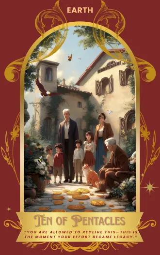 Ten of Pentacles card art