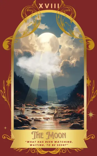 The Moon card art