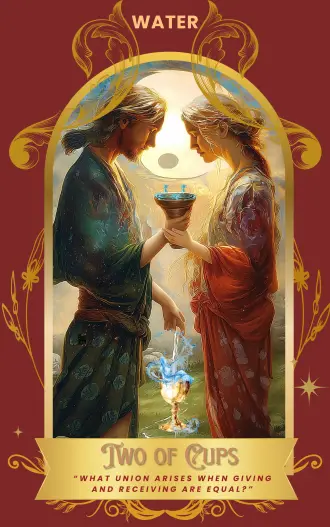 Two of Cups card art