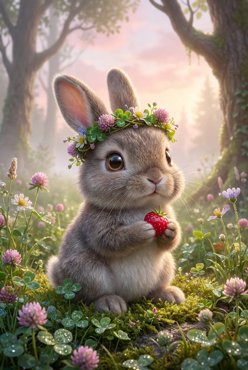 Clover Bunny card art