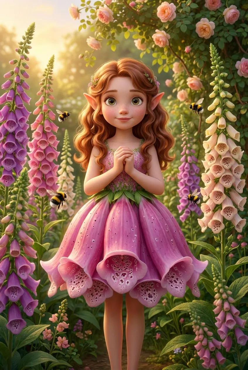 Foxglove Girl card art