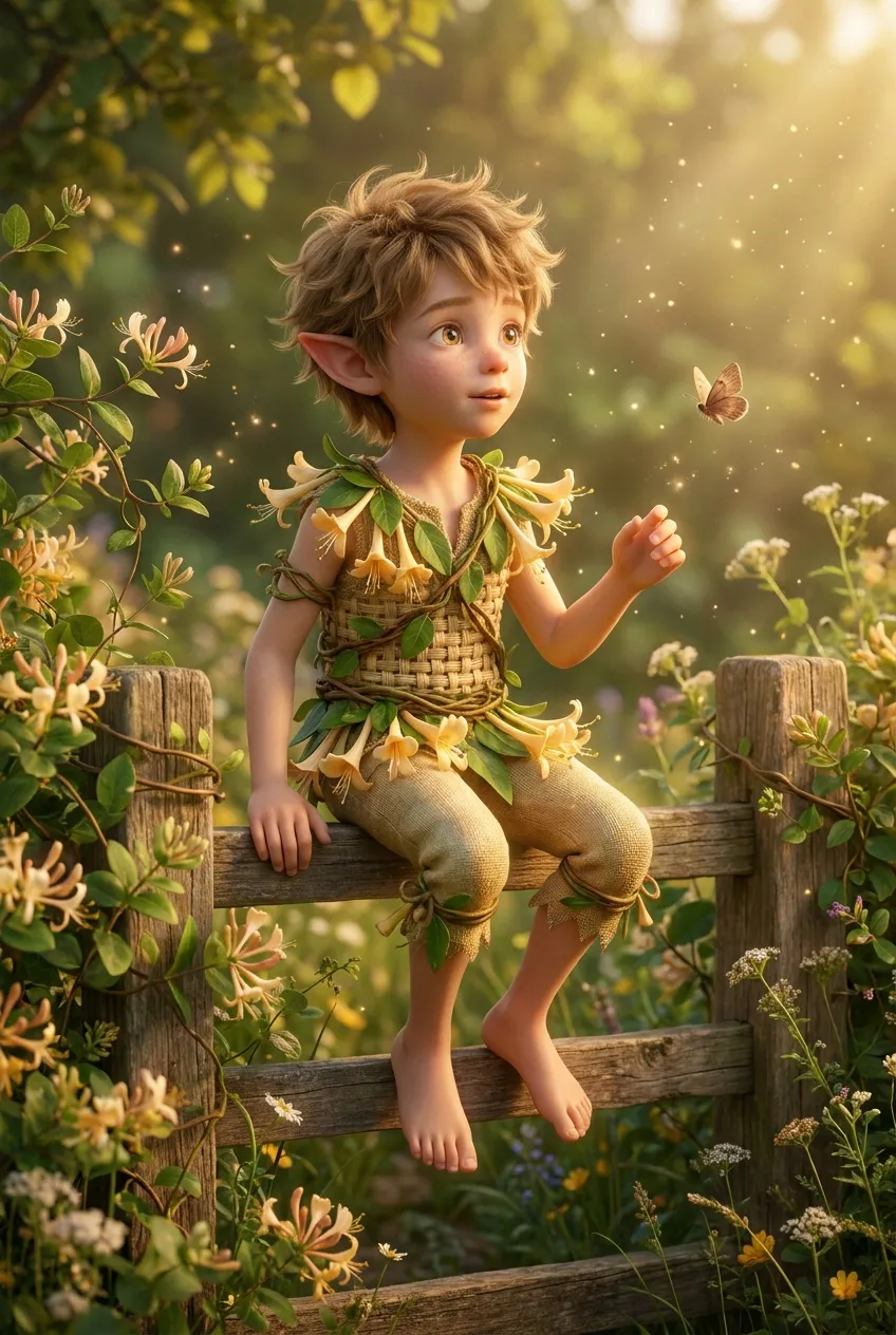 Honeysuckle Boy card art