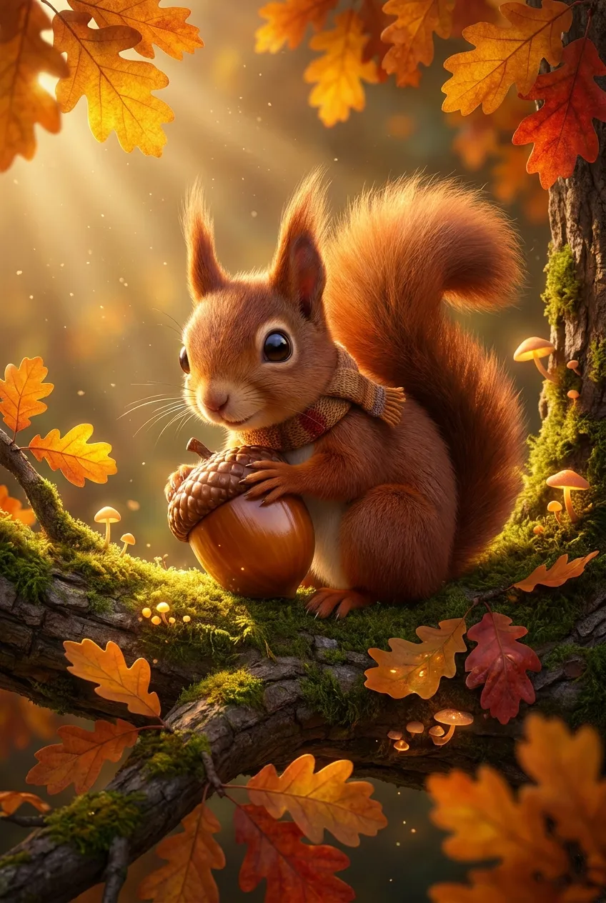Red Squirrel card art
