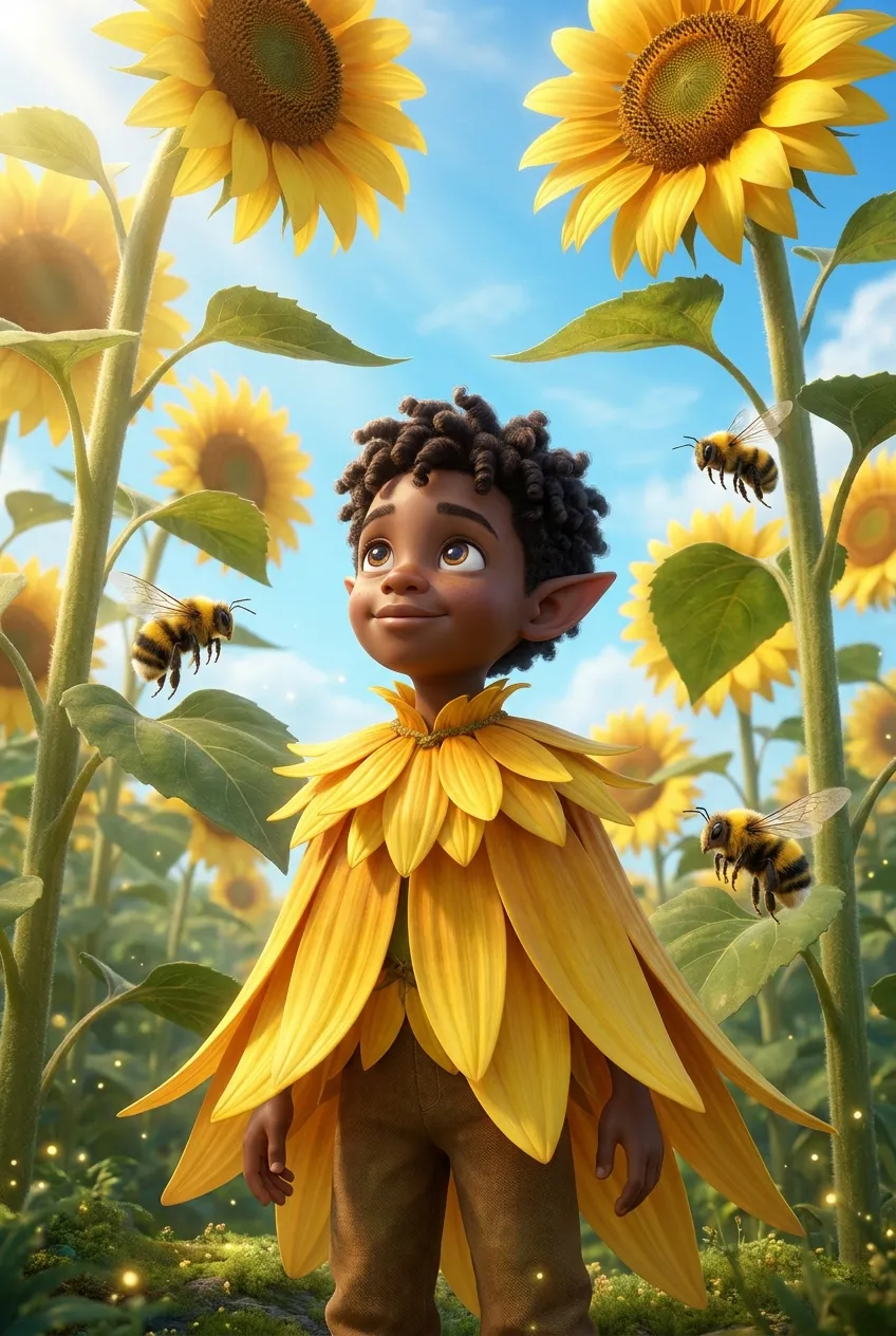 Sunflower Boy card art